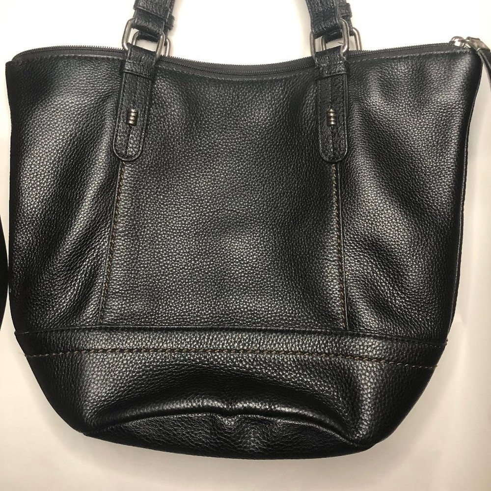 The Sak Silverwood Black Leather Tote - Picture 2 of 6
